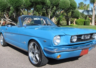 1966 Blue Convertible Mustang