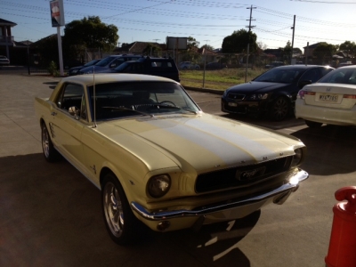 1966 Cream Mustang