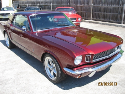 66 Mustang Candy Red