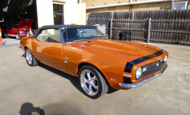 Beautiful 1968 Camaro SS convertible, automatic, tangerine orange, power steering, power boosted brakes, electric top. Price &#8211; $46,999