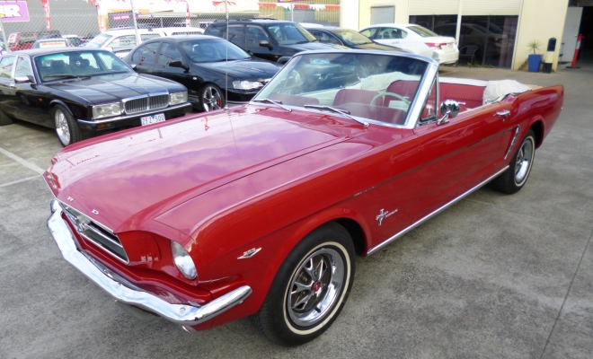 stunning 1965 convertible with red &amp; white interior,sold